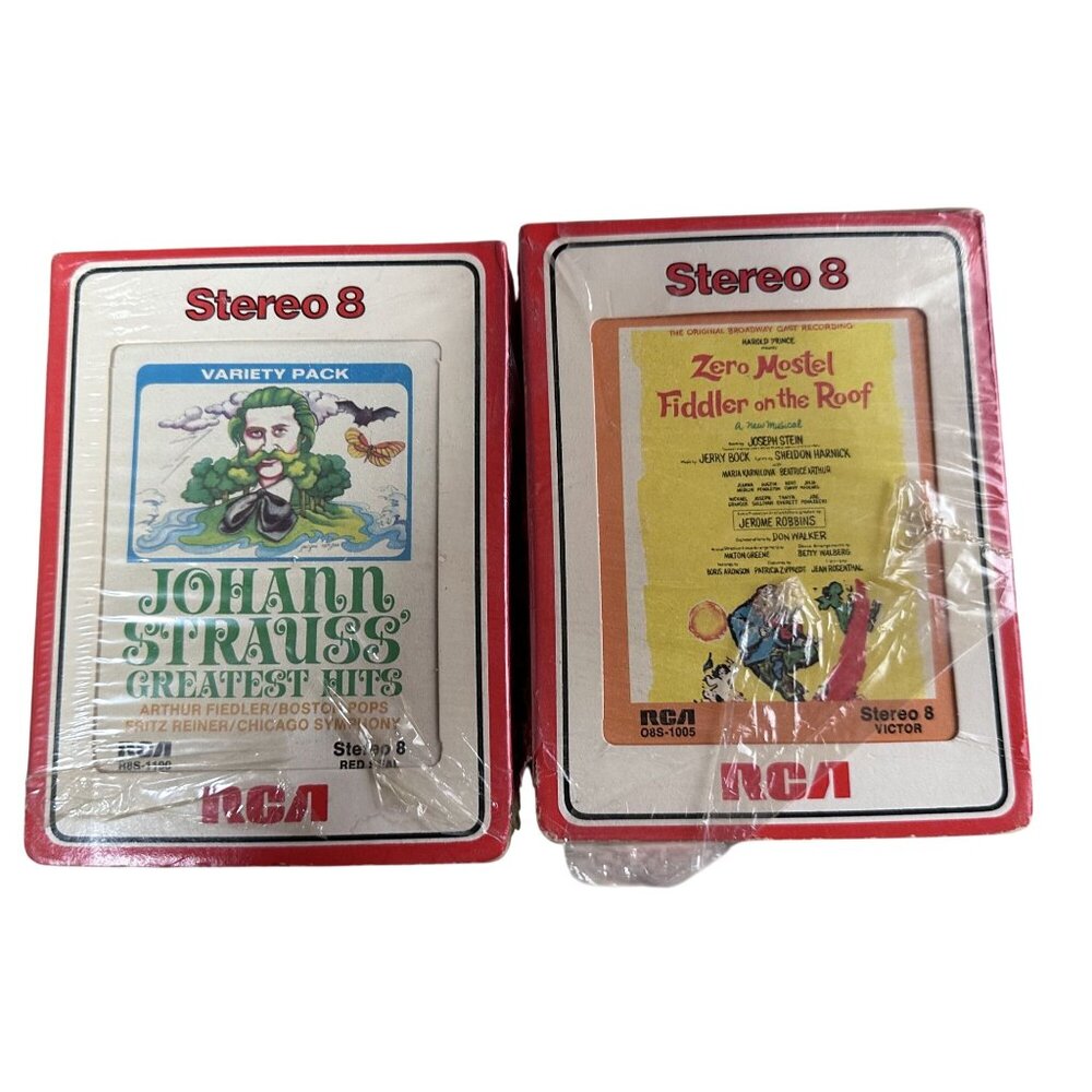Vintage 8-Track Tapes Fiddler On The Roof & Johann Strauss Sterio 8